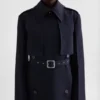 Wool Gabardine Trench Coat