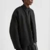 Wool Melton Padded Bomber Jacket