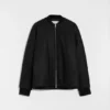 Wool Melton Padded Bomber Jacket