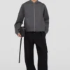 Wool Melton Zip-Up Jacket