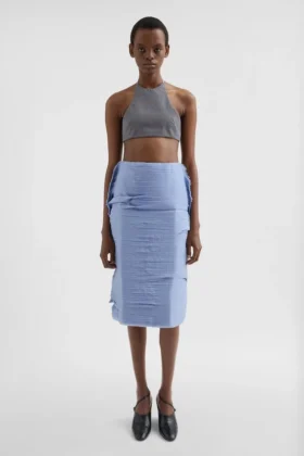 Wool Poplin Halter Top