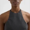 Wool Poplin Halter Top