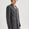 Wool Poplin Tailored Jacket