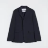Wool Poplin Tailored Jacket
