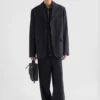 Wool Poplin Zip-Up Shirt