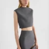 Wool Twill Cropped Top