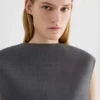 Wool Twill Cropped Top