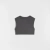 Wool Twill Cropped Top