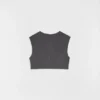Wool Twill Cropped Top