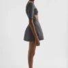 Wool Twill Cut-Out Mini Dress