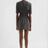 Wool Twill Cut-Out Mini Dress