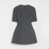 Wool Twill Cut-Out Mini Dress